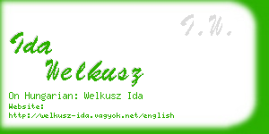ida welkusz business card